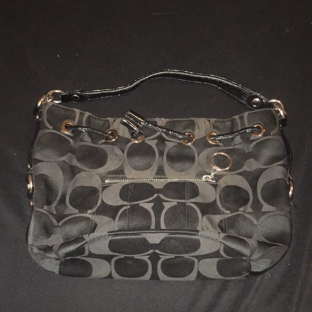 Black on black Coach bag